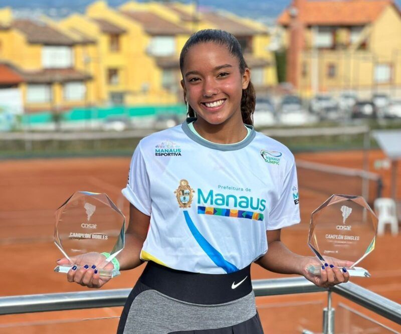 Amazonense de 13 anos é campeã internacional de tênis no Equador
