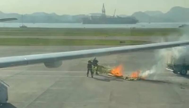 Queda de balão por pouco não termina em tragédia no aeroporto do RJ