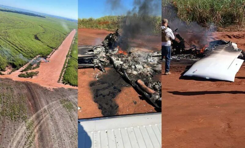 Piloto suspeito incendeia aeronave durante perseguição da Força Aérea Brasileira