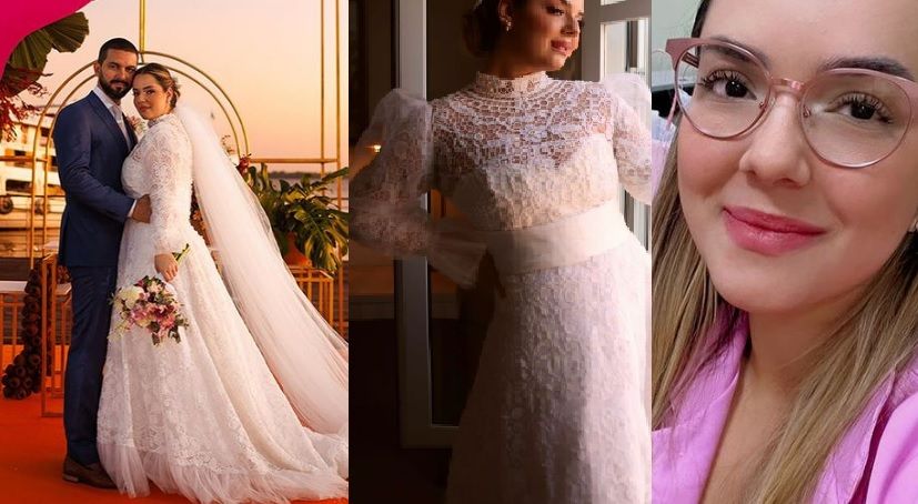 Vídeo: médica se casa, em Manaus, com vestido usado na família há 113 anos