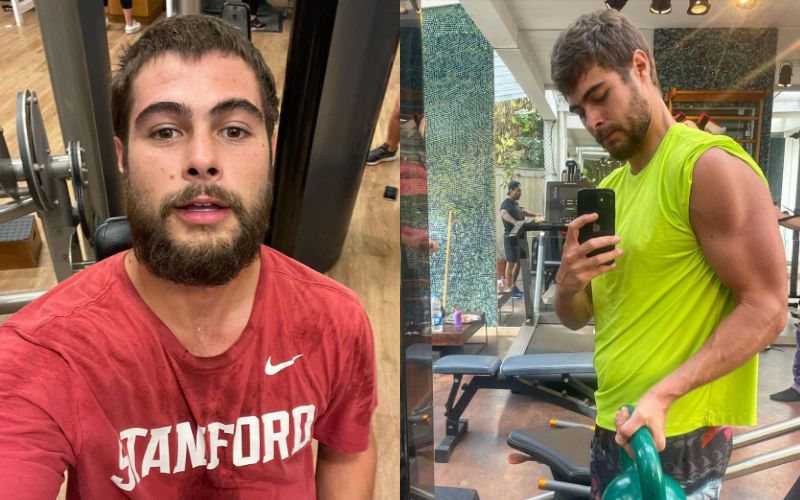 Rafa Vitti posta foto sem camisa e mostra o resultado de 90 dias de treino e dieta, veja fotos