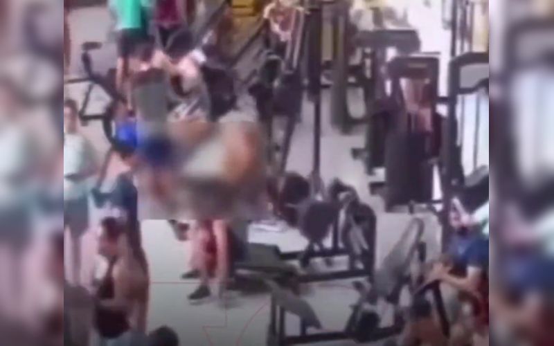 Vídeo: Aparelho de academia cai sobre aluno no interior do Ceará