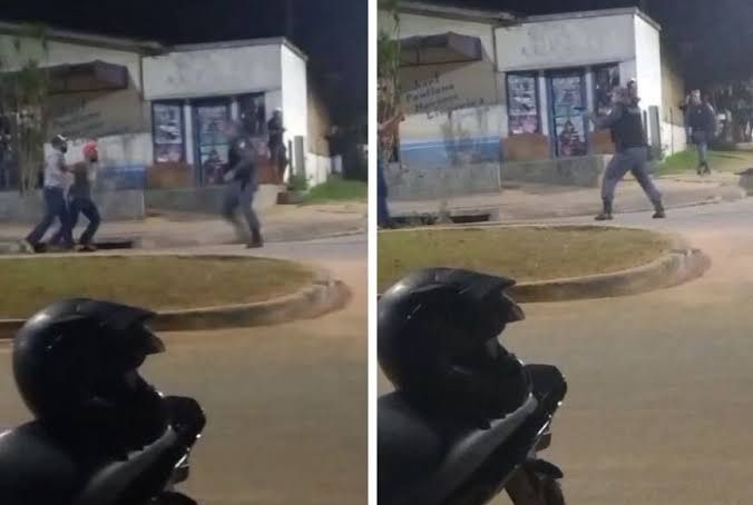 Vídeo: Policial militar atira durante no MT, homem atingido morreu no local