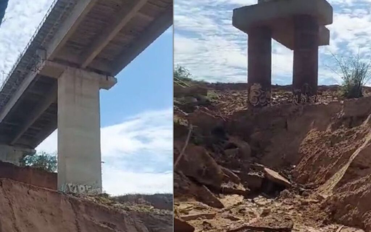 Erosão sob a Ponte Rio Negro gera preocupação, mas Sedurb garante que ‘não há risco de desabamento’