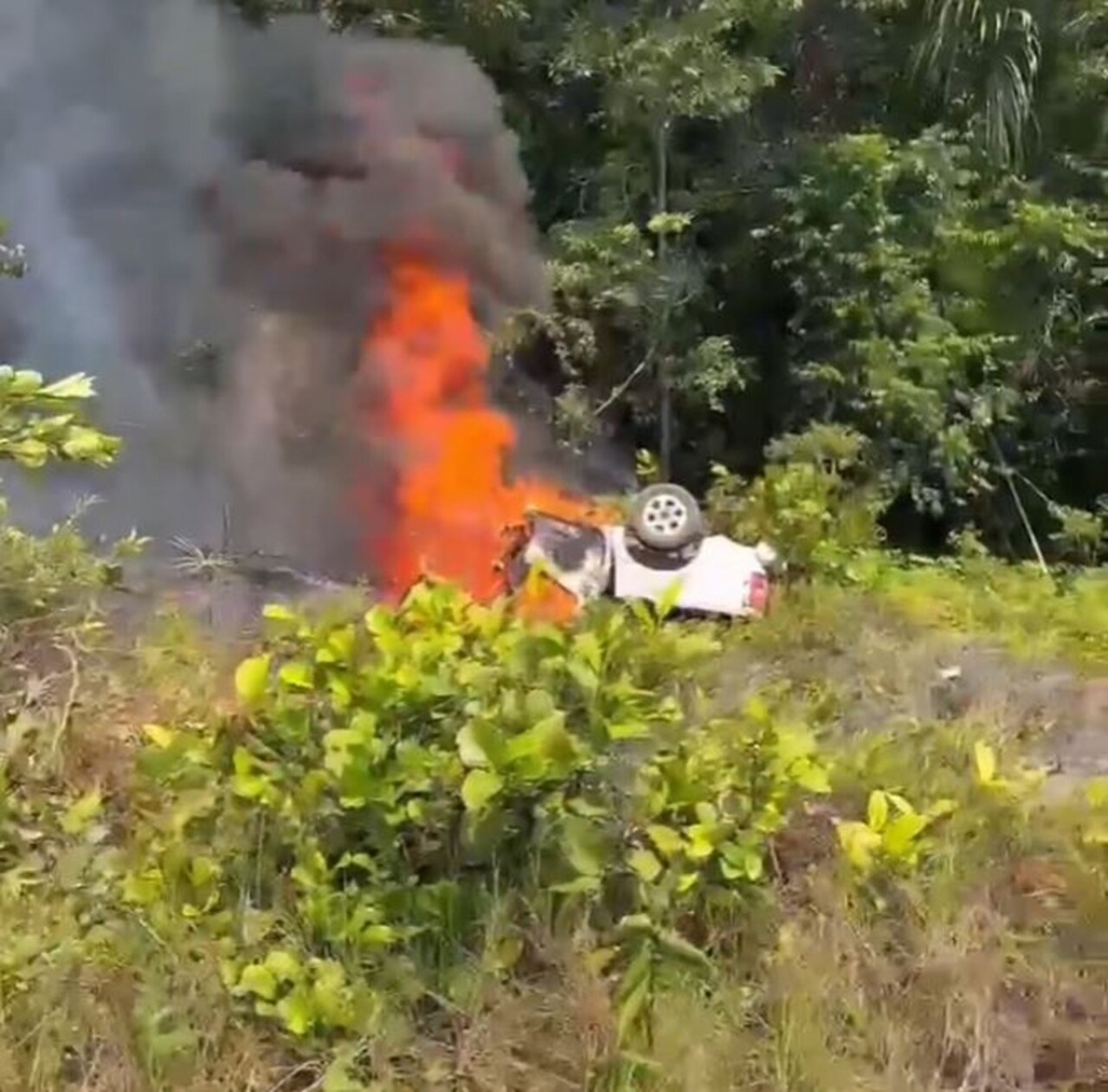 Motorista de caminhonete envolvido em acidente na BR-174 morre carbonizado