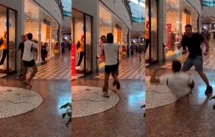 Vídeo mostra briga entre homens no Manauara Shopping