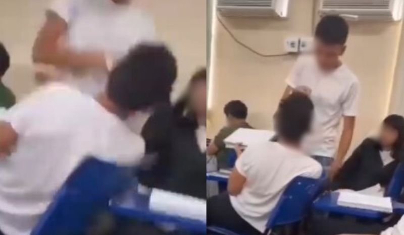 VÍDEO: adolescente agride colega dentro de escola em Manaus; VEJA