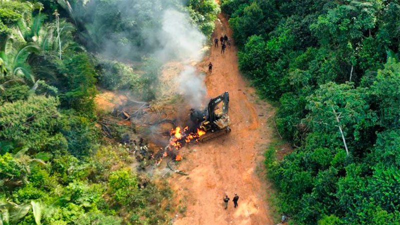 PF destrói minas subterrâneas de garimpo ilegal no Amazonas