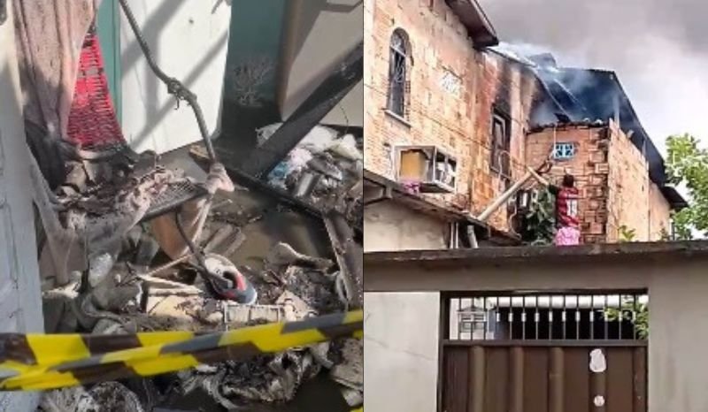 VÍDEOS: quitinetes são destruídas durante incêndio em Manaus; VEJA VÍDEOS: quitinetes são destruídas durante incêndio em Manaus; VEJA