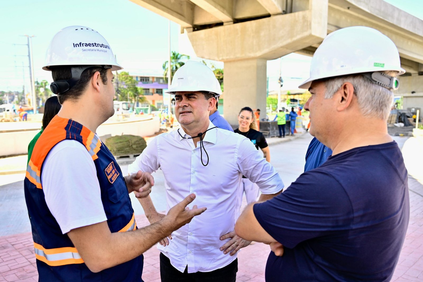Fotos – Dhyeizo Lemos / Semcom-Prefeito e Carlos Oliveira / Vice-Prefeito Prefeito David Almeida destaca liberação de novas alças do Complexo viário Rei Pelé e afirma que população já sente os benefícios da obra