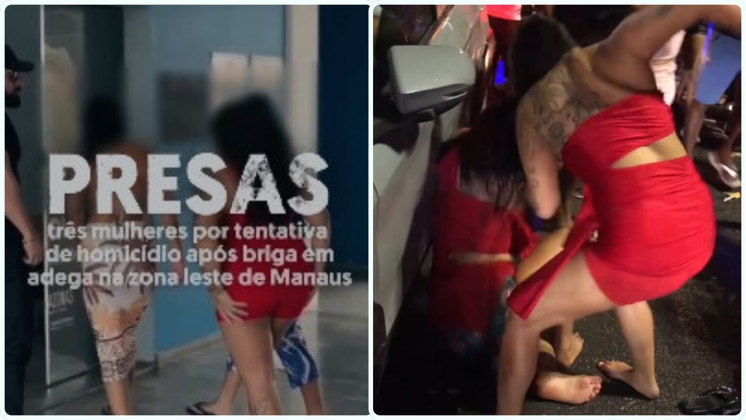 Três mulheres são presas após briga violenta em adega que deixou jovem em coma em Manaus Três mulheres são presas após briga violenta em adega que deixou jovem em coma em Manaus