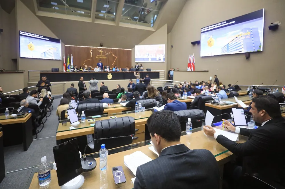 Assembleia Legislativa do Amazonas. — Foto: Divulgação/Aleam Aleam gasta R$ 1,3 milhão em poltronas e reforma de sofás com empresa de construção