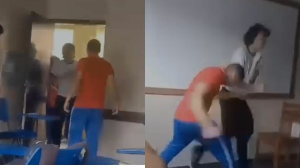 VÍDEO: alunos se agridem com socos dentro de sala de aula em Manaus VÍDEO: alunos se agridem com socos dentro de sala de aula em Manaus