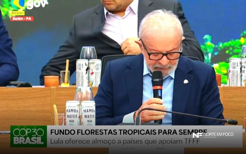 Lula participa do almoço do Fundo de Florestas Tropicais para Sempre (TFFF) - Foto - Reprodução/YouTube/CanalGov Lula lança em Belém fundo para preservação de florestas tropicais