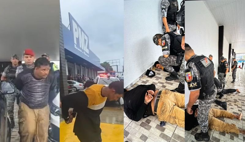 Criminosos fazem reféns e trocam tiros com a PM em assalto a concessionária na zona norte de Manaus