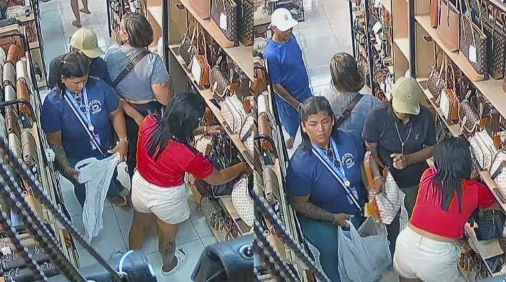 ‘Gang da bolsa’: câmeras flagram grupo especializado em furtos no Centro de Manaus