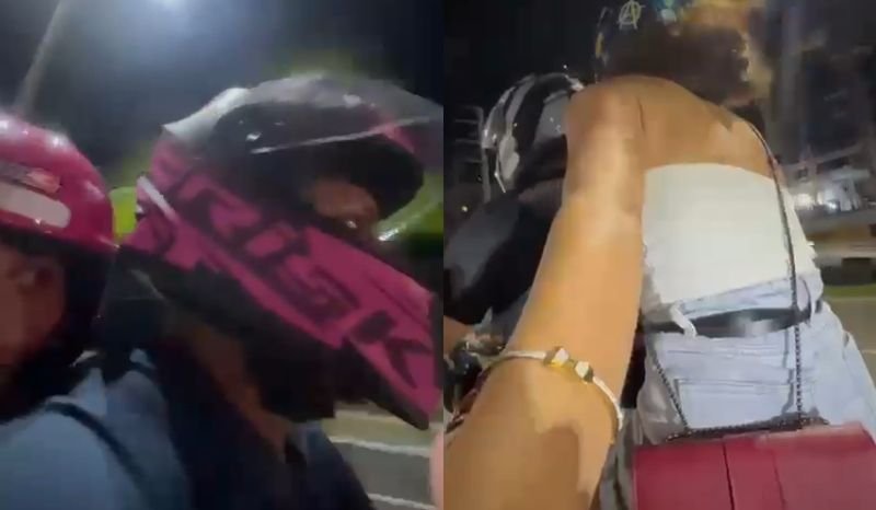 Dupla furta celular de jovem em Manaus enquanto ela gravava vídeo em moto
