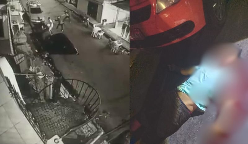 Vídeo mostra execução a tiros de homem na Rua da Paz, no bairro Compensa, em Manaus