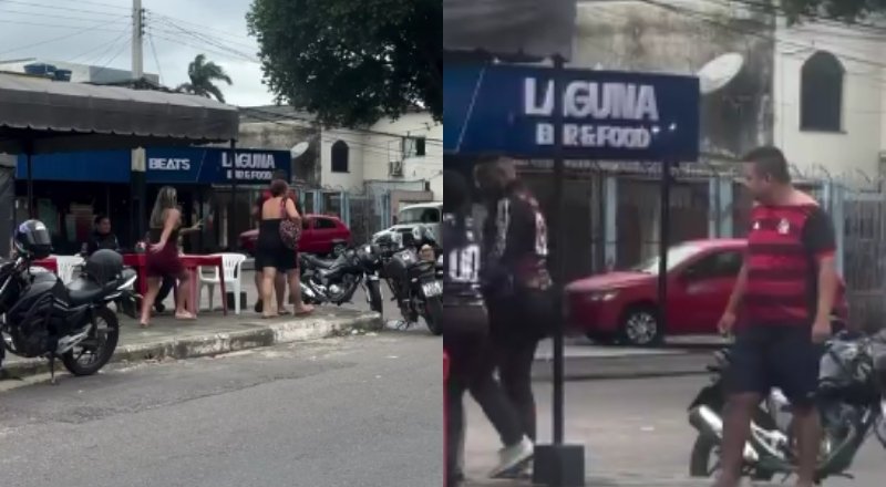 Vídeo flagra momento brutal em que homem agride mulher a socos e chutes em avenida de Manaus; ninguém intervém