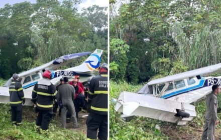 Aeronave sai da pista e para em área de mata no Aeroclube do Amazonas; acidente é o segundo em quatro dias