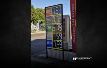 Gasolina sobe para R$ 7,59 em Manaus e acumula alta de R$ 0,60 em menos de um mês