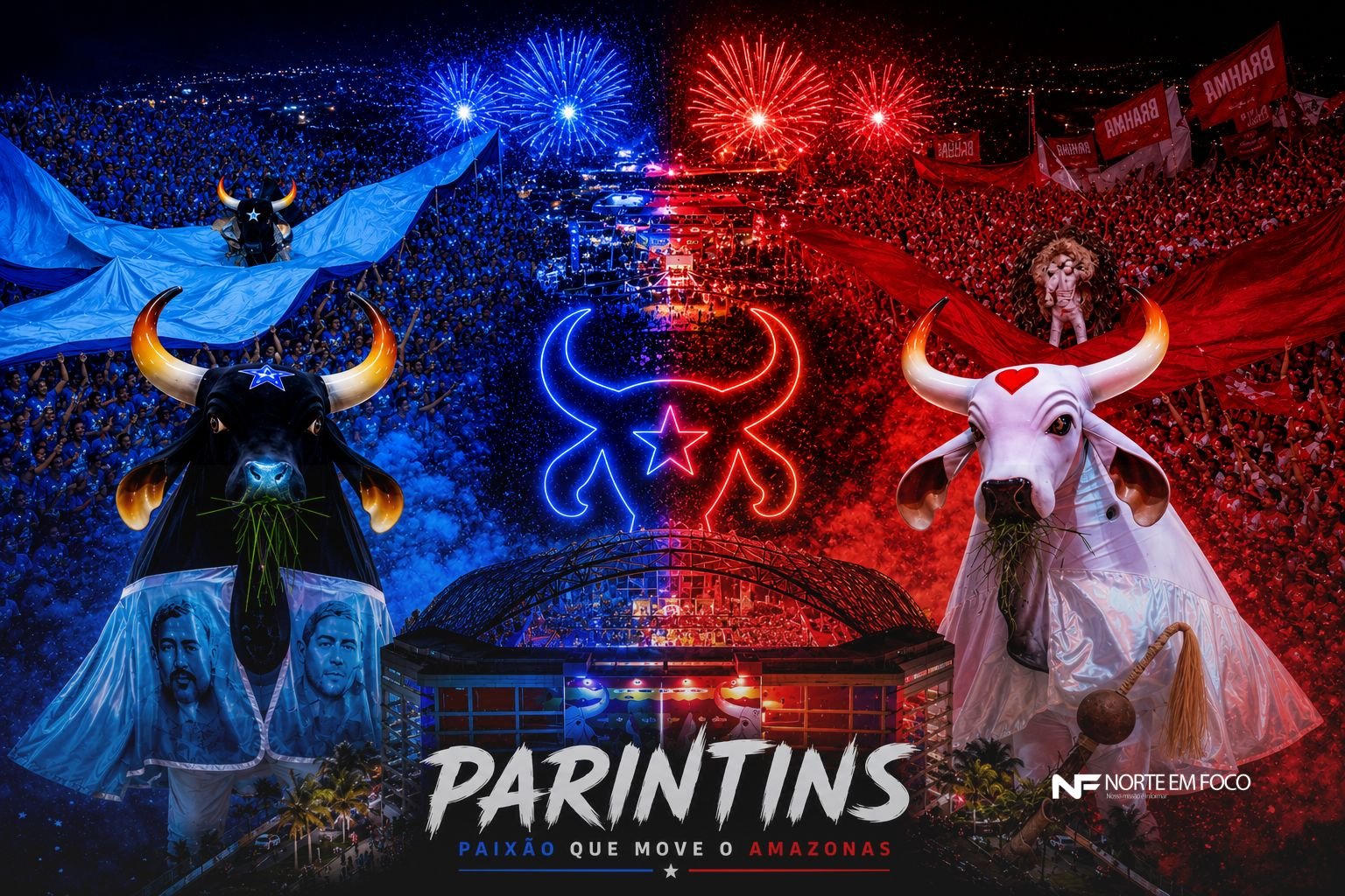 Festival de Parintins 2026: Caprichoso abre e Garantido encerra as três noites do Festival