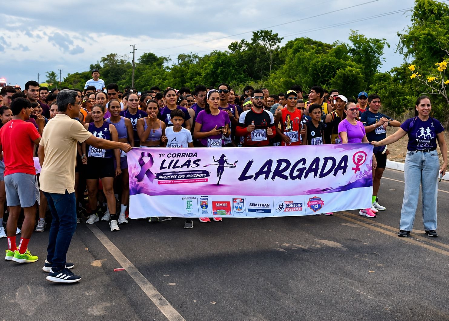 Foto: Alana Aires Primeira corrida lilás do curso de Formação Popular em Direitos das Mulheres