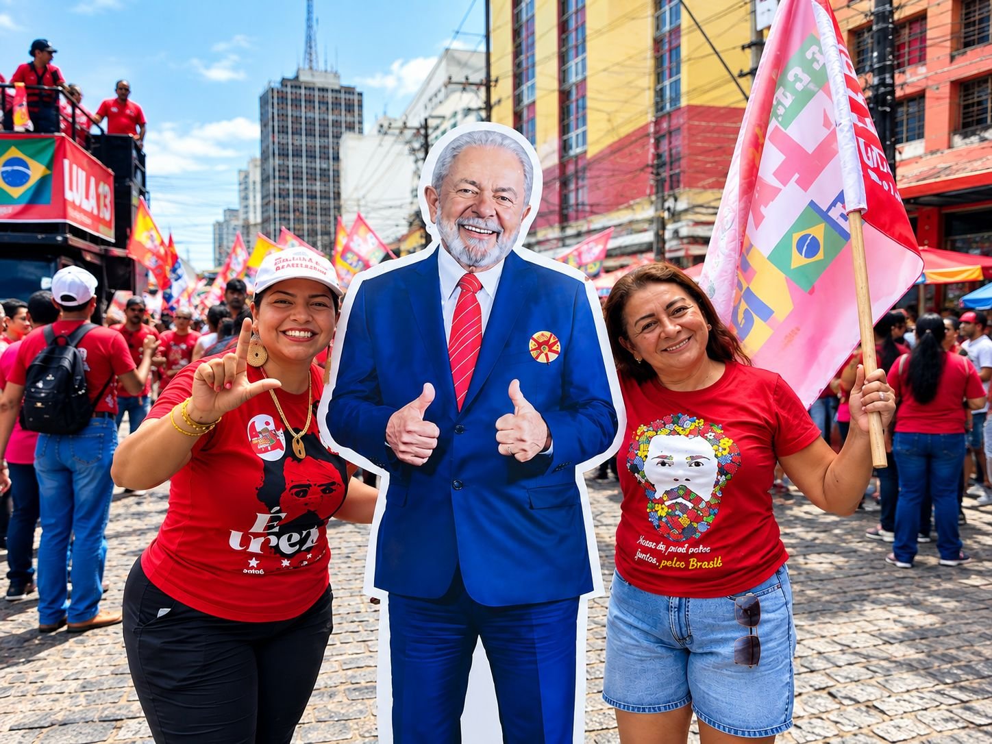 Mobilização e diálogo nas ruas: Anne Moura participa de ato nacional em apoio à reeleição de Lula em Manaus