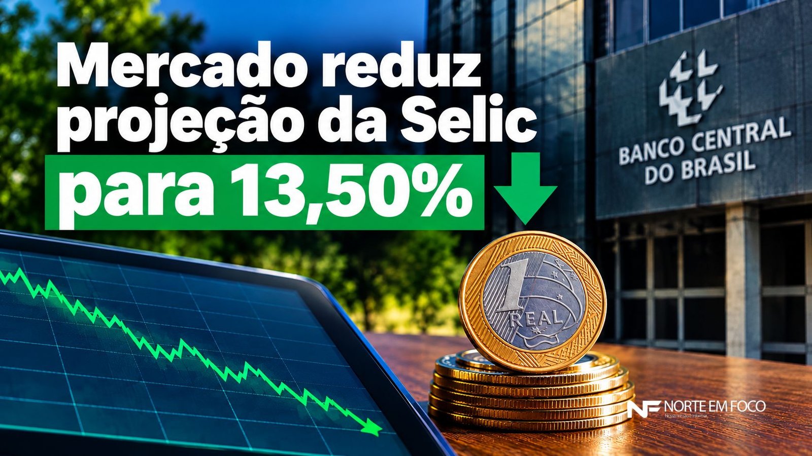 Mercado reduz projeção da Selic para 13,50%
