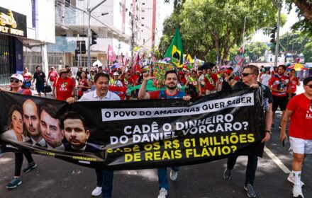 Delegado Tayah mobiliza grande ato pró-Lula no centro de Manaus