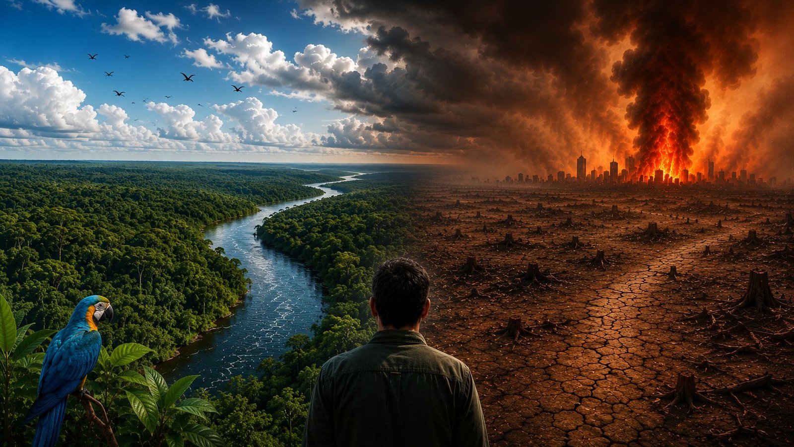 A poluição dos igarapés, as queimadas, o desmatamento e a falta de uma política eficiente de resíduos sólidos mostram que os problemas ambientais do Amazonas estão longe de ser resolvidos. O biólogo, a Amazônia e a Catástrofe Climática