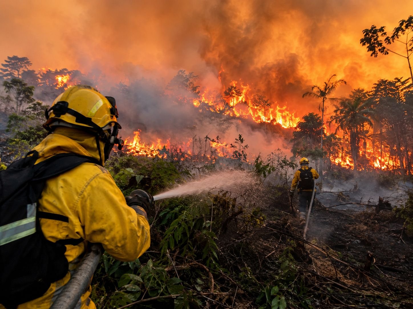 Incêndio avança em área de várzea em Itacoatiara e mobiliza bombeiros