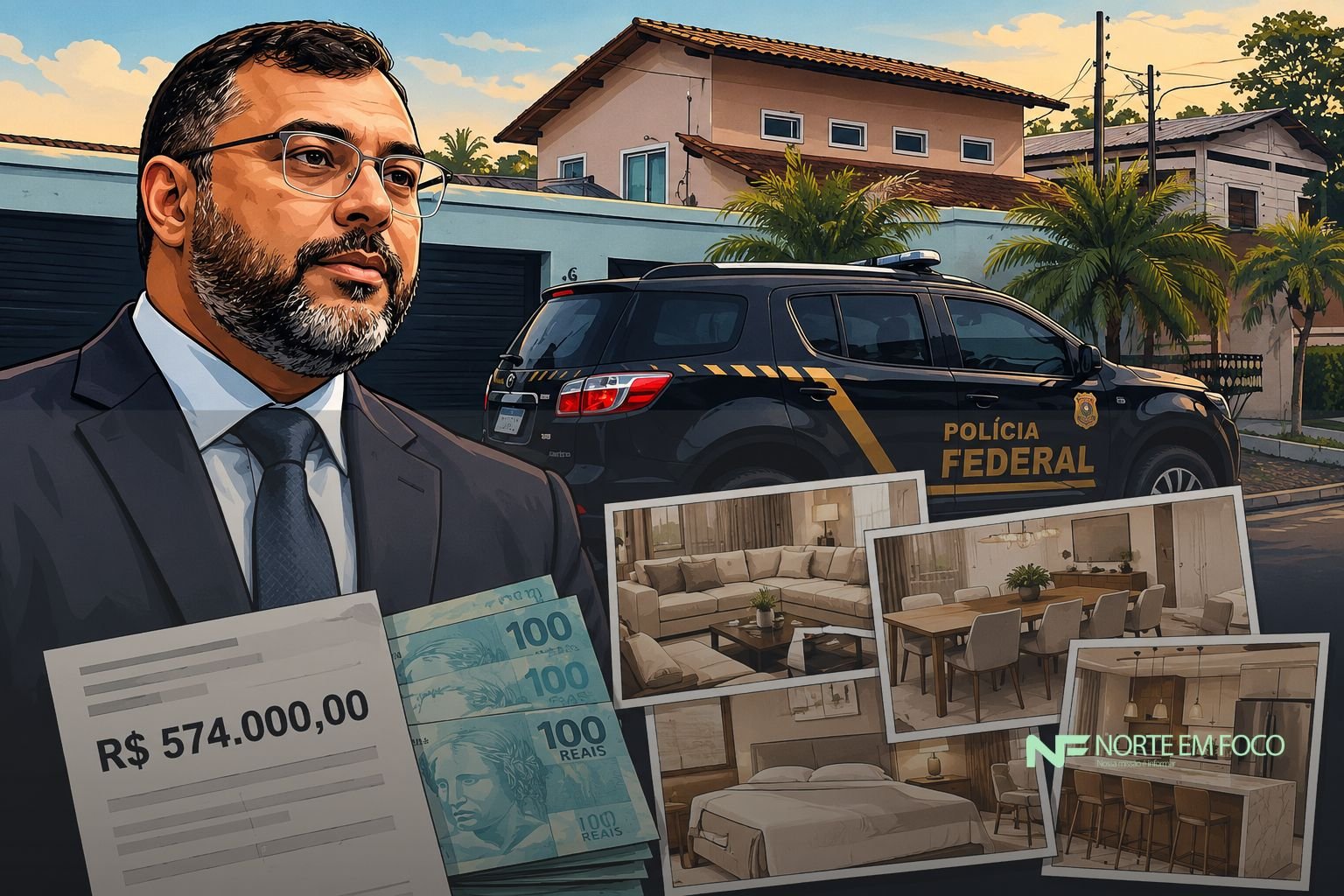 PF apura suspeita de lavagem de dinheiro em compra de móveis para casa usada por Wilson Lima