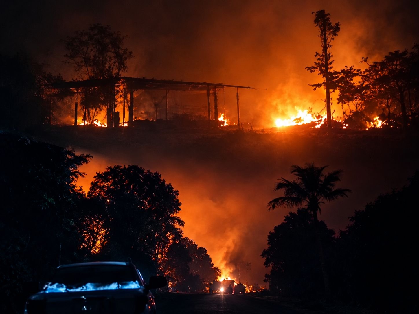 Incêndio ameaça casas e deixa famílias desalojadas no Careiro da Várzea, no AM