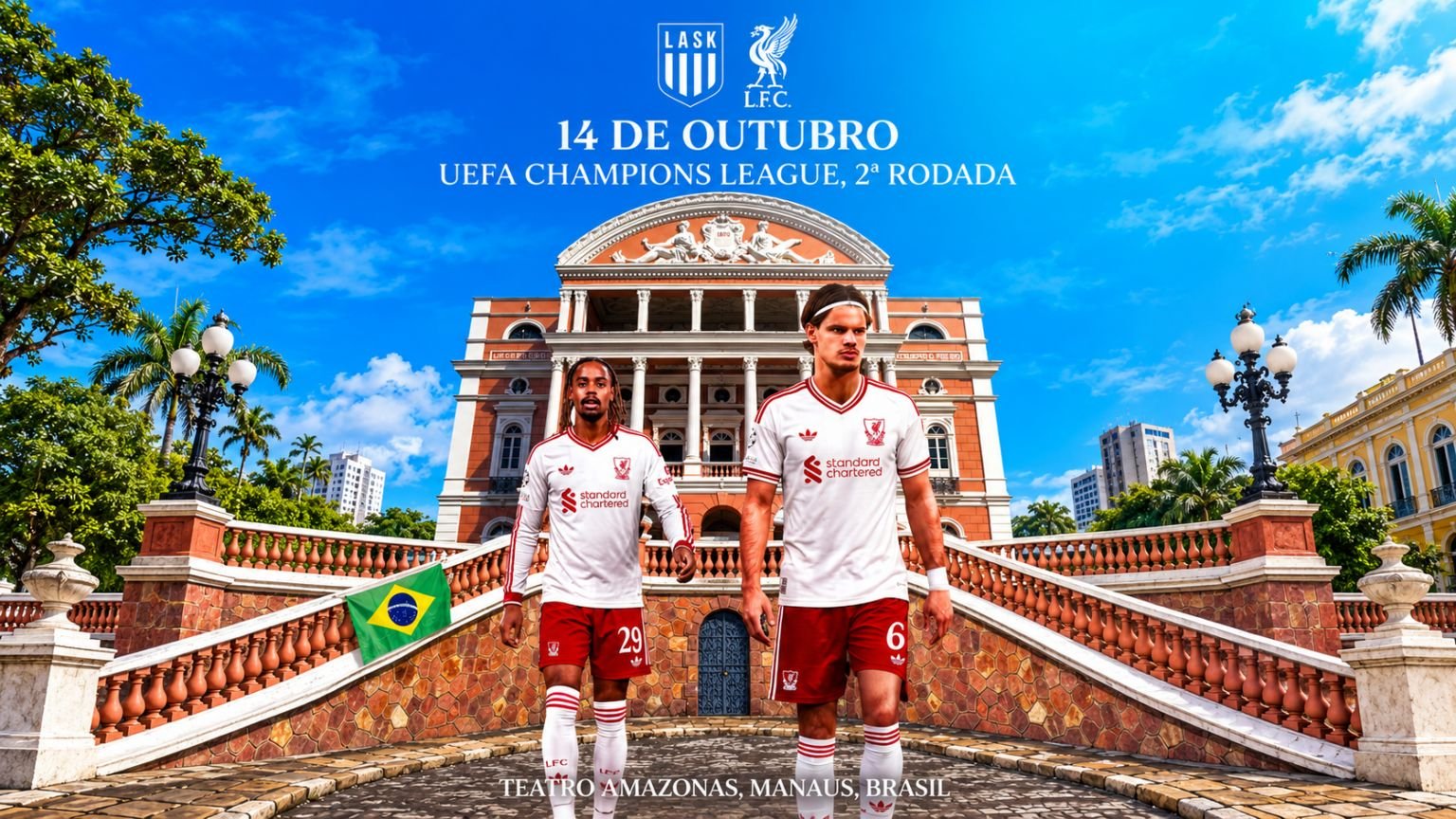 Teatro Amazonas ganha destaque em publicação do Liverpool para a Champions League