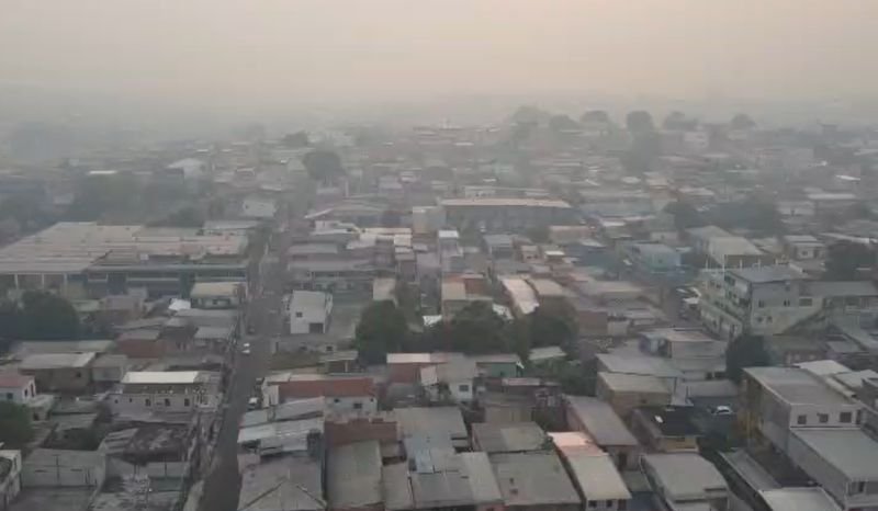 VÍDEO: Fumaça de queimadas eleva poluição em Manaus a nível perigoso; PM2,5 chega a 59 vezes a diretriz anual da OMS