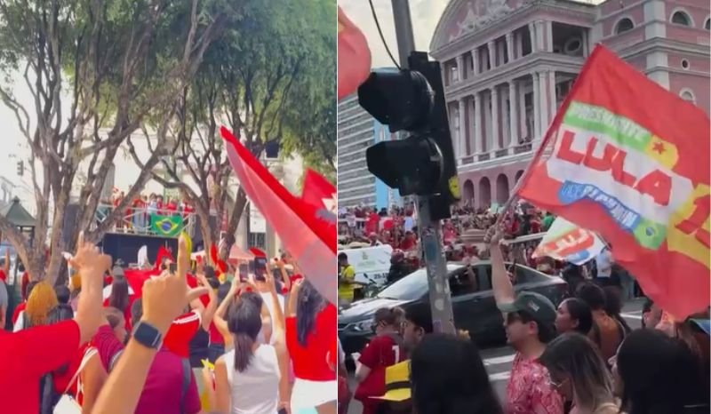 Apoiadores de Lula fazem ato em Manaus e intensificam mobilização para o segundo turno